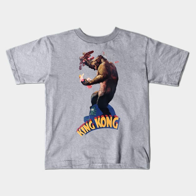 King Kong Retro Kids T-Shirt by Nerd_art